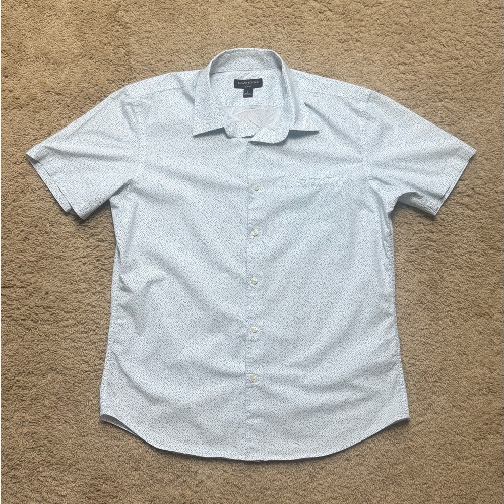 Banana Republic Men's Short Sleeve Shirt (Large)